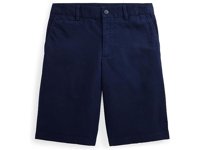 (取寄) ラルフローレン キッズ ボーイズ 20/1 ストレッチ ツイル フラッツ フロント ショーツ (ビッグ キッズ) Polo Ralph Lauren Kids boys 20/1 Stretch Twill Flat Front Shorts (Big Kids) Newport Navy