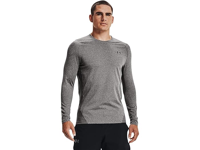 (取寄) アンダーアーマー メンズ コールドギア アーマー フィッティド クルー Under Armour men ColdGear Armour Fitted Crew Charcoal Light Heather/Black