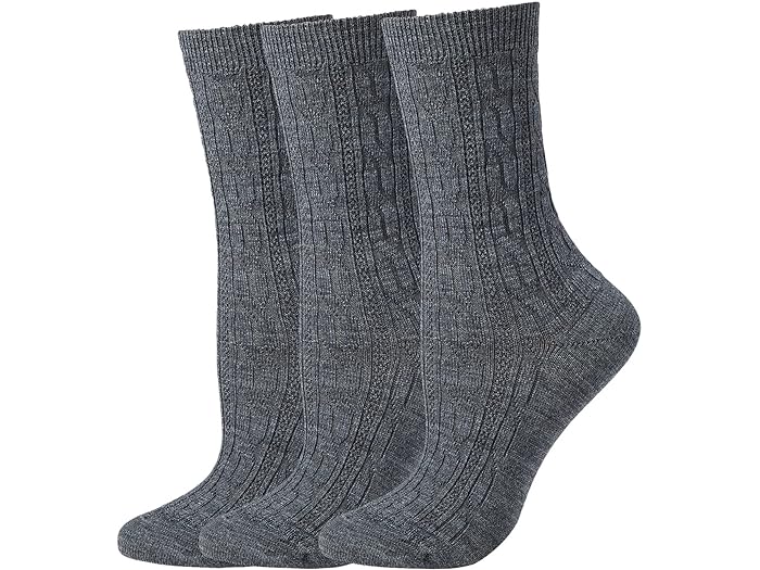 (取寄) スマートウール レディース エブリデイ ケーブル クルー ソックス 3-パック Smartwool women Everyday Cable Crew Socks 3-Pack Medium Gray 15,428円