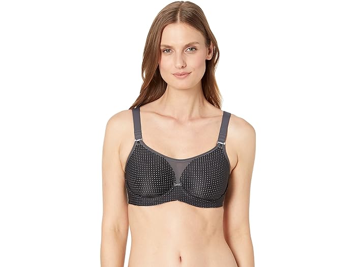 (取寄) アニータ レディース パフォーマンス ワイヤーX マキシマム サポート スポーツ ブラ Anita women Performance WireX Maximum Support Sports Bra Black/Anthracite