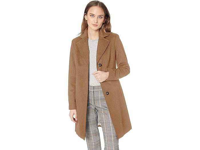 (取寄) カルバンクライン レディース ウィメンズ クラシック カシミア ウール ブレンド コート Calvin Klein women Womens Classic Cashmere Wool Blend Coat Camel