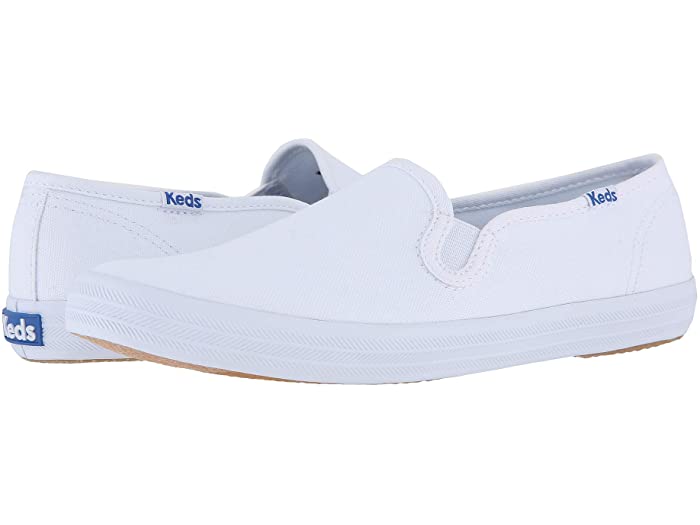 (取寄) ケッズ スニーカー レディース チャンピオン スリッポン Keds women Champion Slip On White Canvas