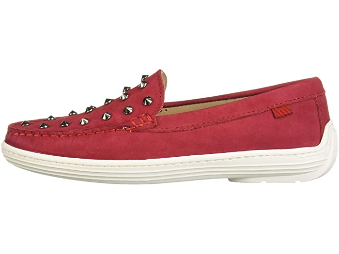 (取寄)キッズボーイズ/ガールズレザースタデッドローファーMARCJOSEPHNEWYORKKidsBoys/GirlsLeatherStuddedLoaferRedNubuck
