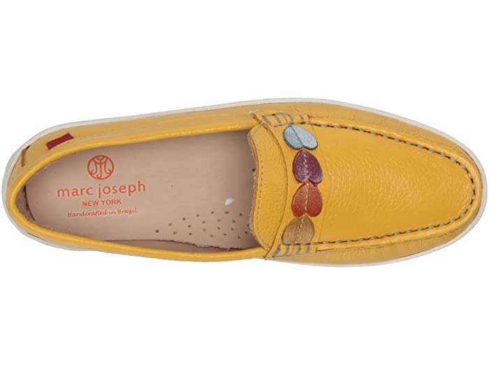(取寄)レザーメイドインブラジルハートディテールペニードライバローファーMARCJOSEPHNEWYORKUnisex-ChildLeatherMadeinBrazilHeartDetailPennyDriverLoaferYellowGrainy