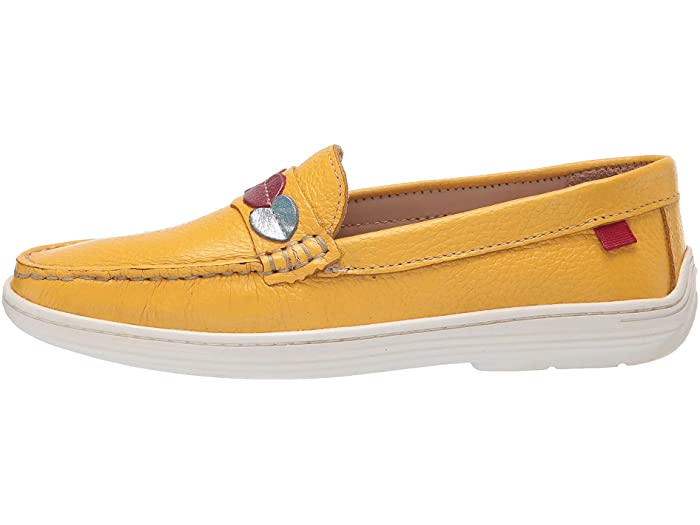 (取寄)レザーメイドインブラジルハートディテールペニードライバローファーMARCJOSEPHNEWYORKUnisex-ChildLeatherMadeinBrazilHeartDetailPennyDriverLoaferYellowGrainy