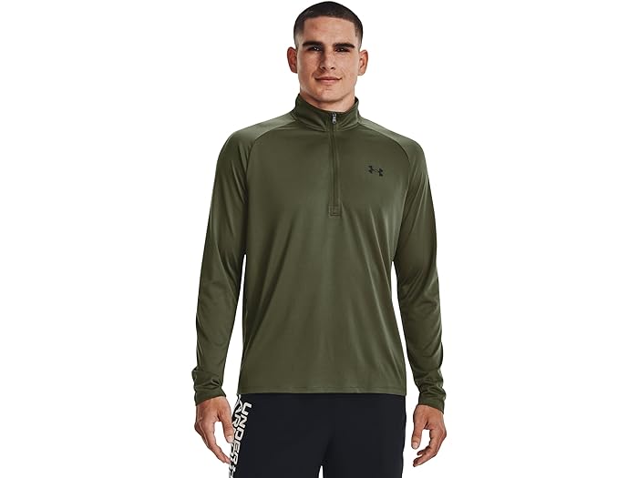 (取寄) アンダーアーマー メンズ Ua テック 1/2 ジップ Under Armour men UA Tech 1/2 Zip Marine OD Green/Black 1