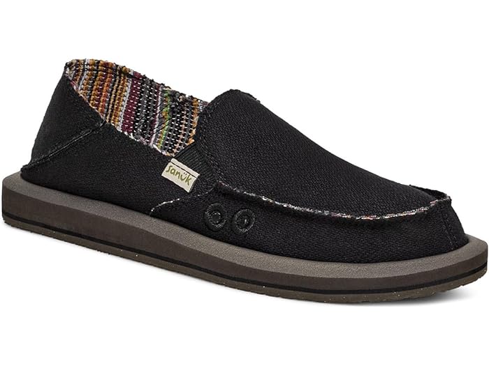 (取寄) サヌーク レディース ドンナ ヘンプ ツートーン Sanuk women Donna Hemp Two-Tone Black
