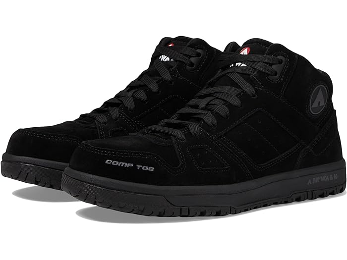 (取寄) エアウォークワーク メンズ モンゴ ミッド コンプ トゥ エー SR Airwalk Work men Mongo Mid Comp Toe EH SR Black