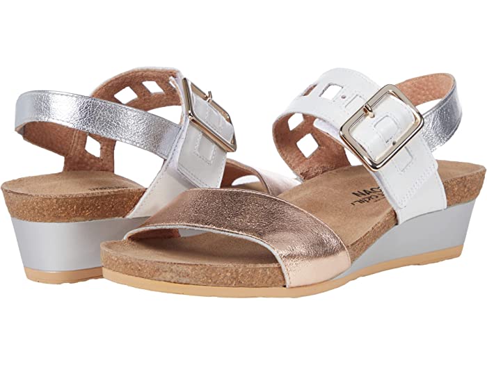 (取寄) ナオト レディース ダイナスティ Naot women Dynasty Rose Gold/White Pearl/Silver Leather Combo
