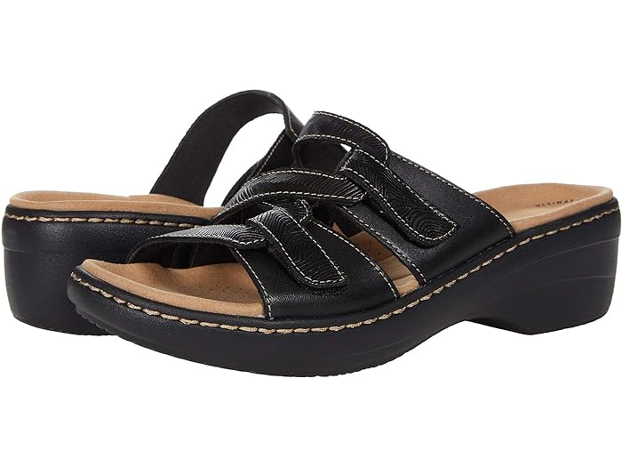 (取寄) クラークス 靴 サンダル レディース マーリア カーリ ブラック Clarks women Merliah Karli Black Leather