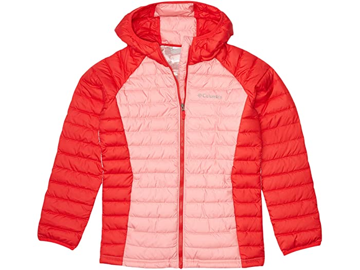 (取寄) コロンビア キッズ パウダー フーデット ジャケット (リトル キッズ/ビッグ キッズ) Columbia Kids Powder Lite邃「 Hooded Jacket (Little Kids/Big Kids) Red Lily/Pink Orchid