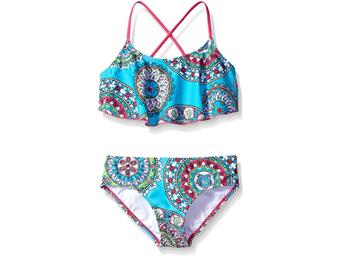(取寄) カヌ サーフ ガールズ ガールズ アラニア フリル ビキニ ビーチ スポーツ 2 ピース スイムスーツ Kanu Surf girls Girls Alania Flounce Bikini Beach Sport 2 Piece Swimsuit Jasmine Aqua