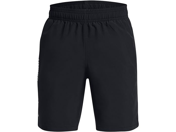 (取寄) アンダーアーマー キッズ ボーイズ ウーブン ワードマーク ショーツ (ビッグ キッズ) Under Armour Kids boys Woven Wordmark Shorts (Big Kids) Black/White