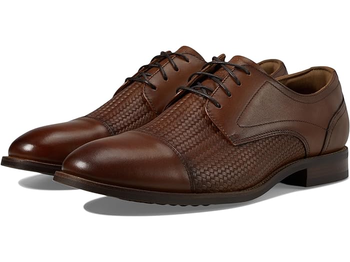 (取寄) フローシャイム メンズ ルッチ ウィーブ キャップ トゥ オックスフォード Florsheim men Rucci Weave Cap Toe Oxford Cognac