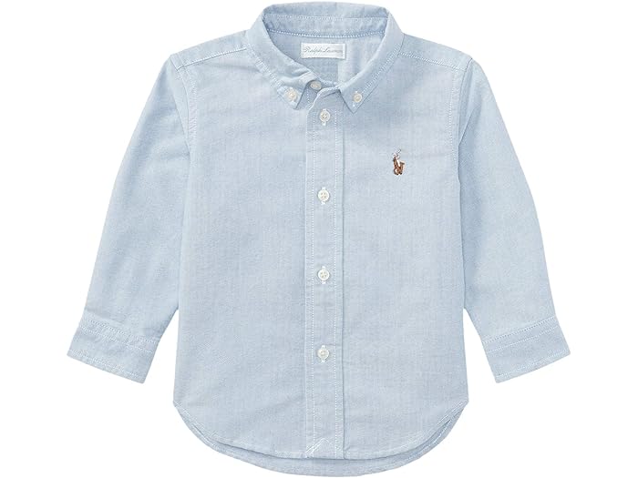 (取寄) ラルフローレン キッズ ボーイズ コットン オックスフォード スポーツ シャツ (インファント) Polo Ralph Lauren Kids boys Cotton Oxford Sport Shirt (Infant) Light Blue