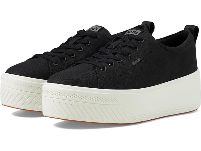 (取寄) ケッズ スニーカー レディース スカイラー レース アップ Keds women Skyler Lace Up Black Canvas
