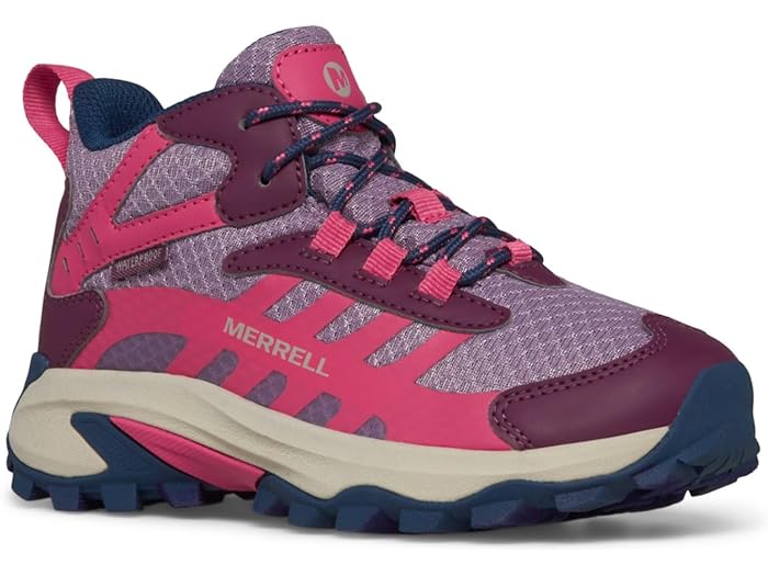 (取寄) メレル キッズ キッズ モアブ スピード 2 ミッド ウォータープルーフ (リトル キッド/ビッグ キッド) Merrell Kids kids Moab Speed 2 Mid Waterproof (Little Kid/Big Kid) Berry/Navy