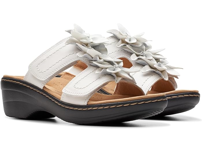 (取寄) クラークス 靴 サンダル レディース マーリア レイリン ホワイト Clarks women Merliah Raelyn White Leather