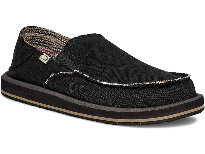 (取寄) サヌーク メンズ ドニー ヘンプ ツートーン Sanuk men Donny Hemp Two-Tone Black
