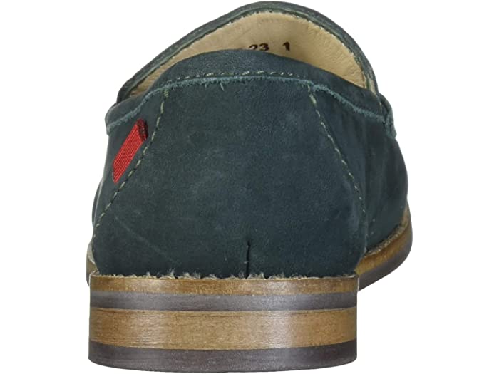 (取寄)レザーローファーウィズゴールドエンブロイダーMARCJOSEPHNEWYORKUnisex-ChildLeatherLoaferwithGoldEmbroideredStarEmeraldGreenNubuck