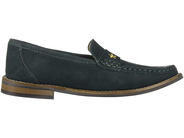 (取寄)レザーローファーウィズゴールドエンブロイダーMARCJOSEPHNEWYORKUnisex-ChildLeatherLoaferwithGoldEmbroideredStarEmeraldGreenNubuck