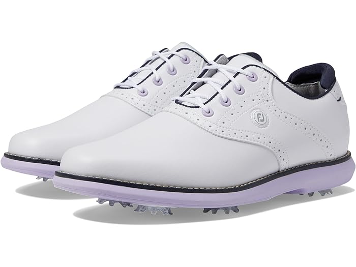 (取寄) フットジョイ ゴルフシューズ レディース トラディションズ 大きいサイズ FJ FootJoy women Traditions Golf Shoes White/Navy Patent 17,445円