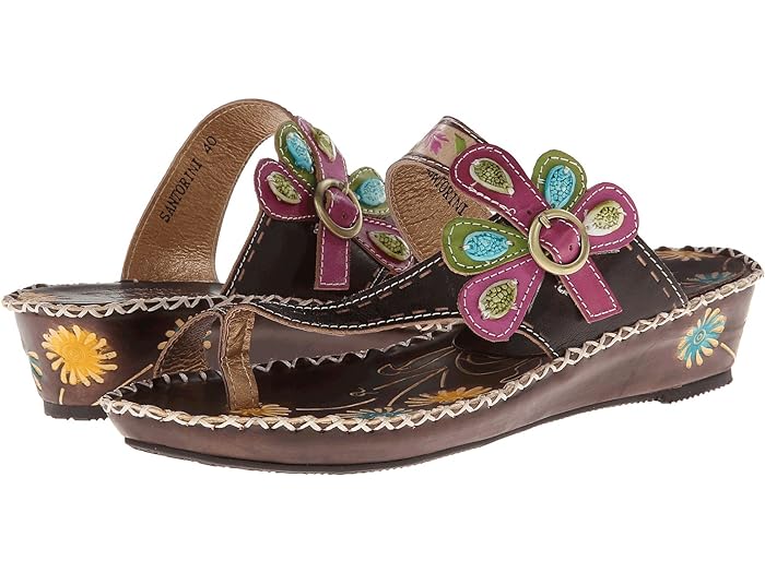 (取寄) ラルティストバイスプリングステップ レディース サントリーニ L'Artiste by Spring Step women Santorini Brown Leather