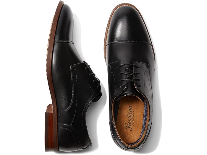 (取寄) フローシャイム メンズ ルッチ キャップ トゥ オックスフォード Florsheim men Rucci Cap Toe Oxford Black Smooth