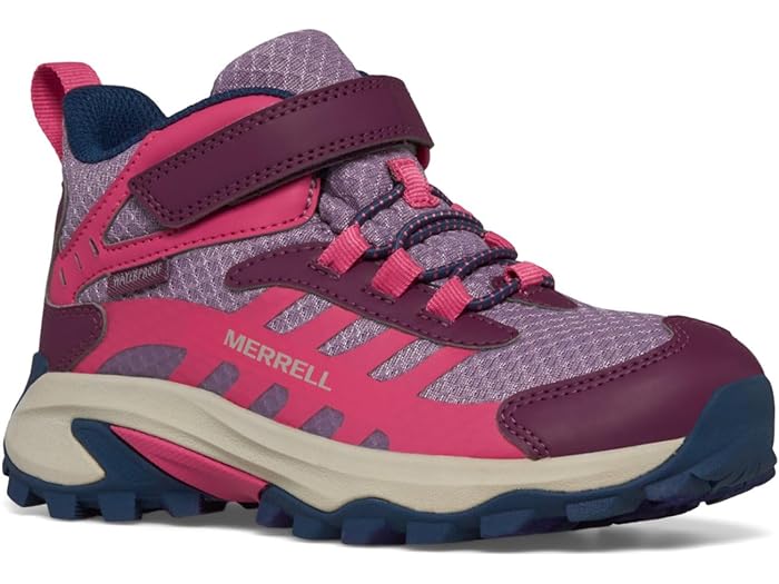 (取寄) メレル キッズ キッズ モアブ スピード 2 ミッド A/C ウォータープルーフ (リトル キッド/ビッグ キッド) Merrell Kids kids Moab Speed 2 Mid A/C Waterproof (Little Kid/Big Kid) Berry/Navy
