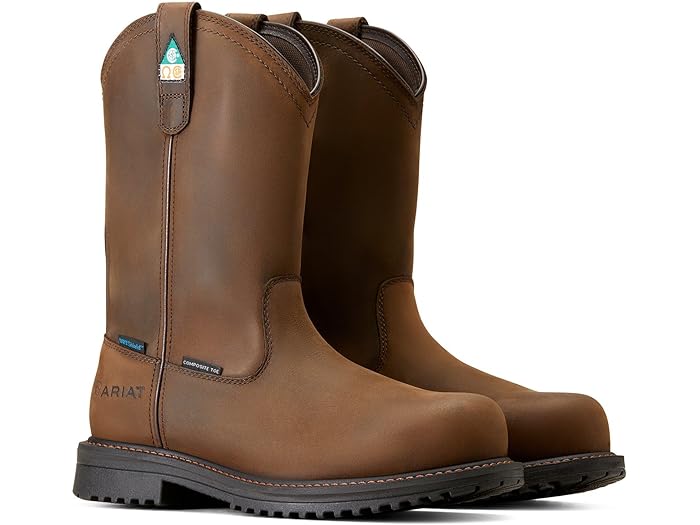 (取寄) アリアット メンズ リグテック リ ウォータープルーフ コンポジット トゥ ワーク ブーツ Ariat men RigTEK II Waterproof Composite Toe Work Boots Oily Distressed Brown