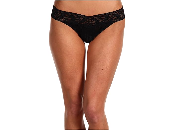 (取寄) ハンキー パンキー レディース シグニチャー レース オリジナル ライズ トング Hanky Panky women Signature Lace Original Rise Thong Black