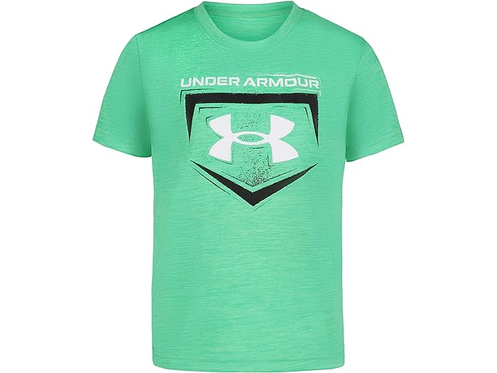 (取寄) アンダーアーマー キッズ ボーイズ ラフ プレート ロゴ ショート スリーブ シャツ (リトル キッド/ビッグ キッド) Under Armour Kids boys Under Armour Kids Rough Plate Logo Short Sleeve Shirt (Little Kid/Big Kid) Matrix Green画像