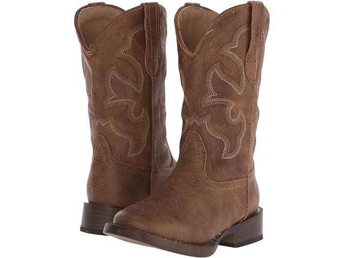 (取寄) ローパー キッズ キッズ コール スクエア トゥ ブーツ (トドラー/リトル キッド) Roper Kids kids Cole Square Toe Boot (Toddler/Little Kid) Tan