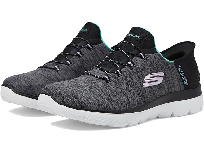 (取寄) スケッチャーズ スニーカー レディース サミッツ - ハンズフリー スリップインズ SKECHERS women Summits - Hands Free Slip-Ins Black/ Turquoise 16,177円