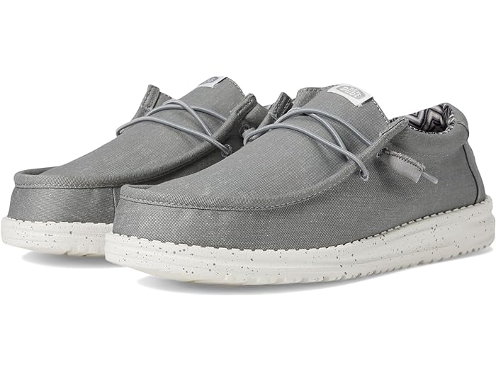 (取寄) ヘイ デュード メンズ ウォーリー ストレッチ キャンバス Hey Dude men Wally Stretch Canvas Light Grey画像