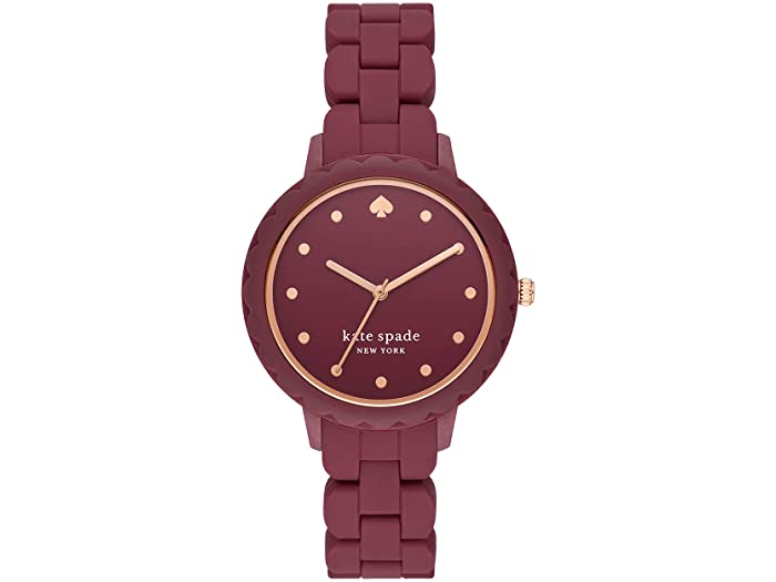 取寄 ケイトスペード スリー ハンド シリコーン ウォッチ Ksw1713 Kate Spade New York Morningside Three Hand Silicone Watch Merlot 激安 激安特価 送料無料