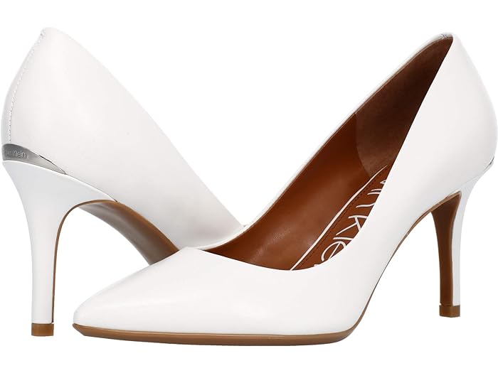 (取寄) カルバンクライン レディース ゲイル ポンプ Calvin Klein women Gayle Pump White画像