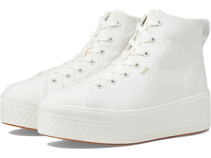 (取寄) ケッズ スニーカー レディース スカイラー HI レース アップ Keds women Skyler Hi Lace Up White Canvas