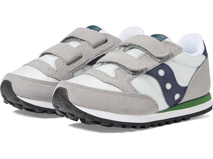 (取寄) サッカニー キッズ キッズ オリジナルス ジャズ ダブル フック アンド ループ (リトル キッド/ビッグ キッド) Saucony Kids kids Originals Jazz Double Hook & Loop (Little Kid/Big Kid) Grey/Navy/Green
