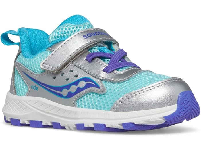(取寄) サッカニー キッズ キッズ ライド JR (トドラー) Saucony Kids kids Ride JR (Toddler) Silver/Turq