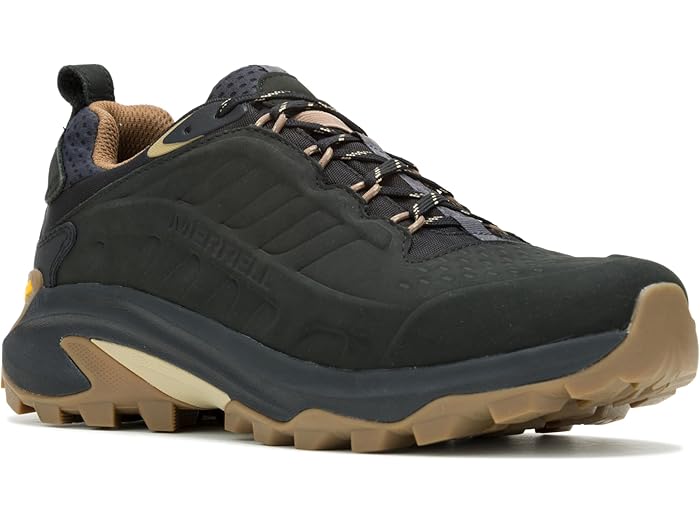 (取寄) メレル メンズ モアブ スピード 2 レザー ウォータープルーフ Merrell men Moab Speed 2 Leather Waterproof Black