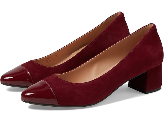 (取寄) コールハーン レディース ザ ゴー-トゥ ブロック ヒール ポンプ 45mm Cole Haan women The Go-To Block Heel Pump 45MM Black Cherry Suede