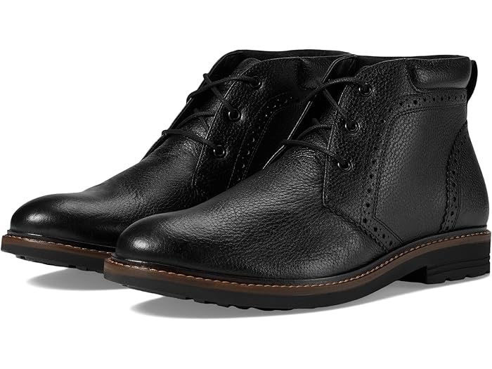 (取寄) ナン ブッシュ メンズ オザーク 2.0 プレーン トゥ チャッカ レザー ブーツ Nunn Bush men Ozark 2.0 Plain Toe Chukka Leather Boot Black