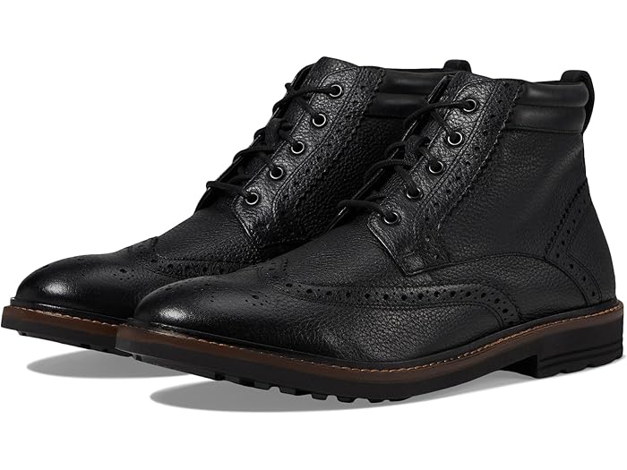 (取寄) ナン ブッシュ メンズ オデル 2.0 ウィングチップ ドレス カジュアル チャッカ レザー ブーツ Nunn Bush men Odell 2.0 Wingtip Dress Casual Chukka Leather Boot Black