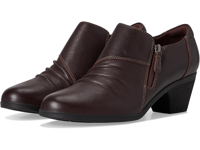(取寄) クラークス 靴 シューズ レディース エミリー 2 ブレイリー ブラウン Clarks women Emily 2 Braley Dark Brown Leather