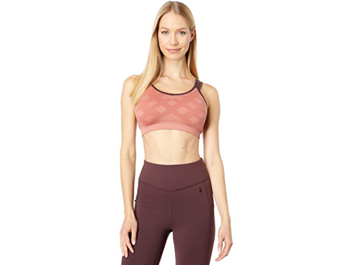 (取寄) スマートウール レディース シームレス ストラップ ブラ Smartwool women Seamless Strappy Bra Light Mahogany
