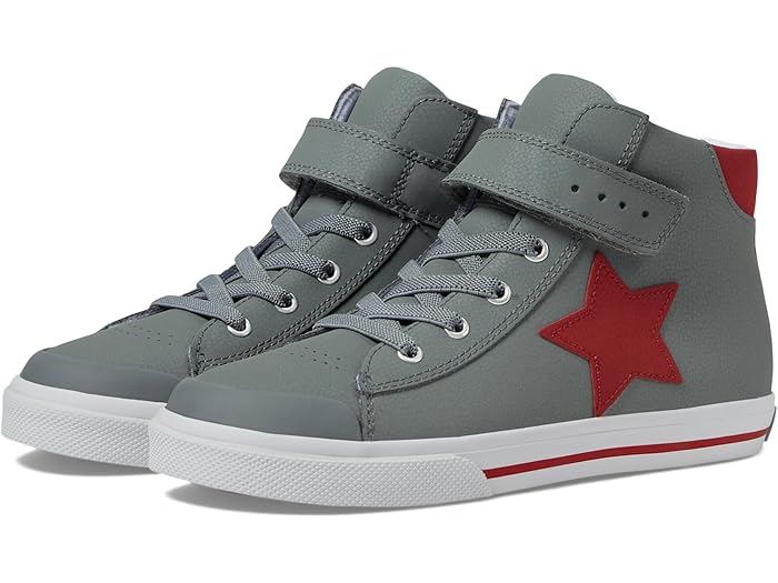 (取寄) フットメイト ボーイズ (インファント/トドラー/リトル キッド) FootMates boys Riley-Leather (Infant/Toddler/Little Kid) Gray/Red Leather