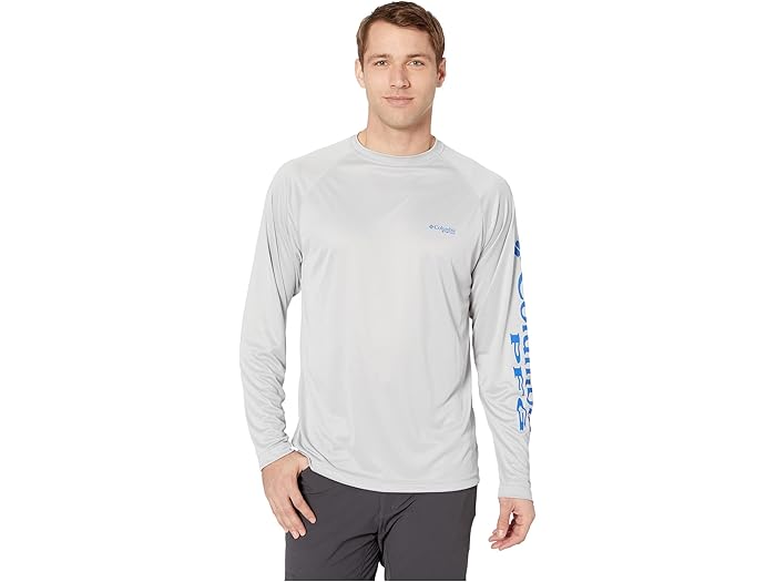 (取寄) コロンビア メンズ ターミナル タックル L/S シャツ Columbia men Columbia Terminal Tackle L/S Shirt Cool Grey/Vivid Blue Logo