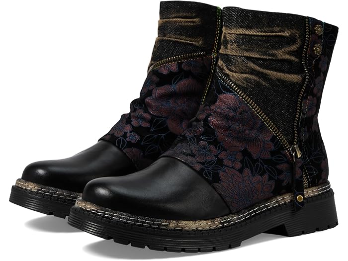 (取寄) ラルティストバイスプリングステップ レディース L'Artiste by Spring Step women Avrilrose Black Multi