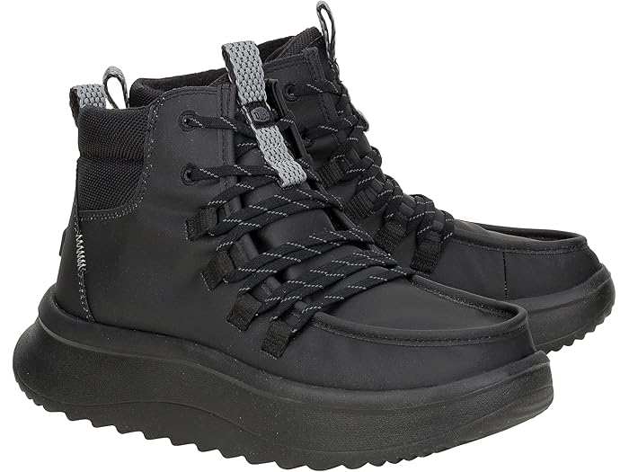 (取寄) ヘイ デュード レディース ウェンディ ピーク アプレ コーテッド ツイル Hey Dude women Wendy Peak Apres Coated Twill Black/Black